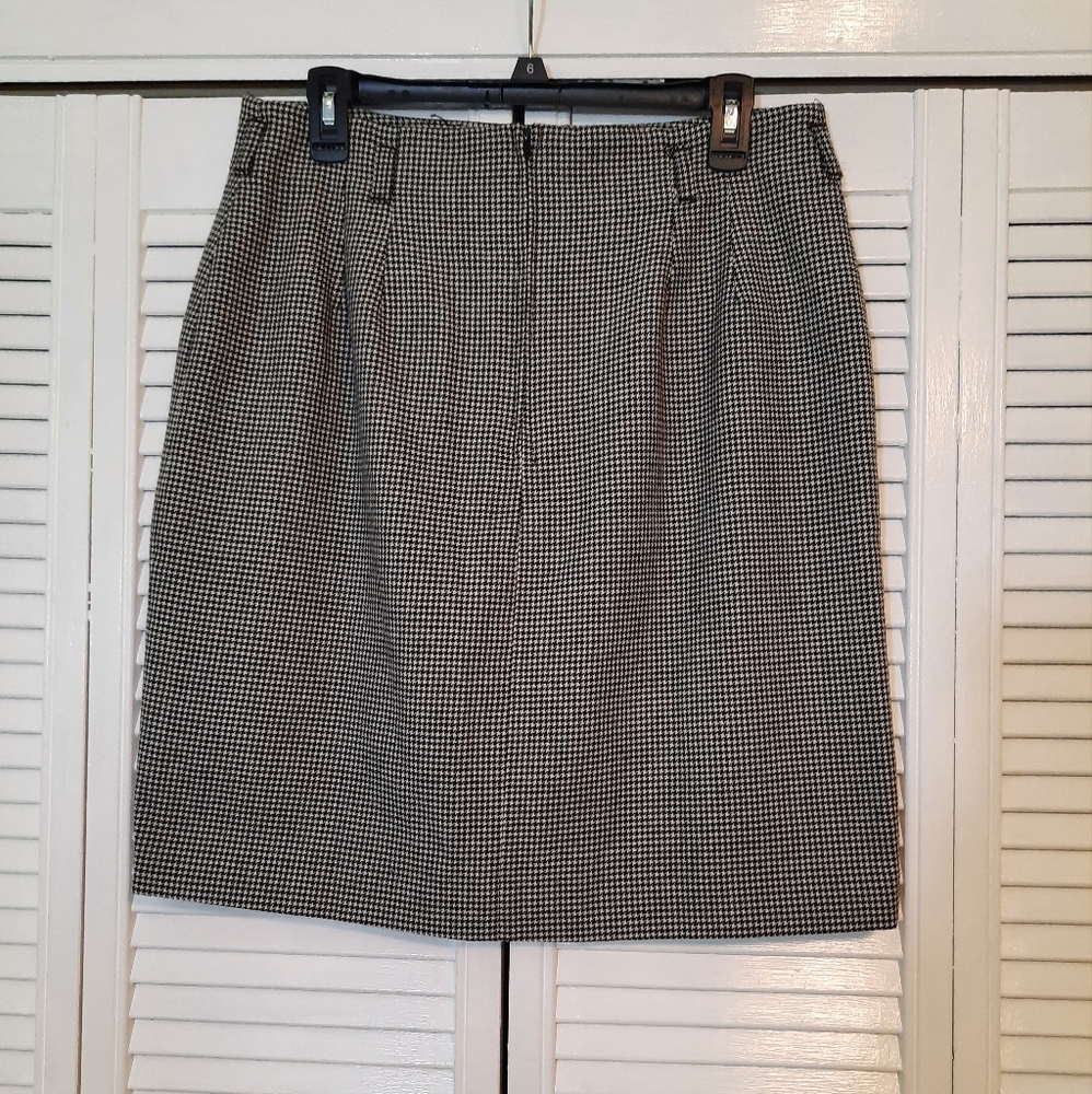 Breeches vintage wool houndstooth pencil skirt sz 14 *W - Picture 2 of 5